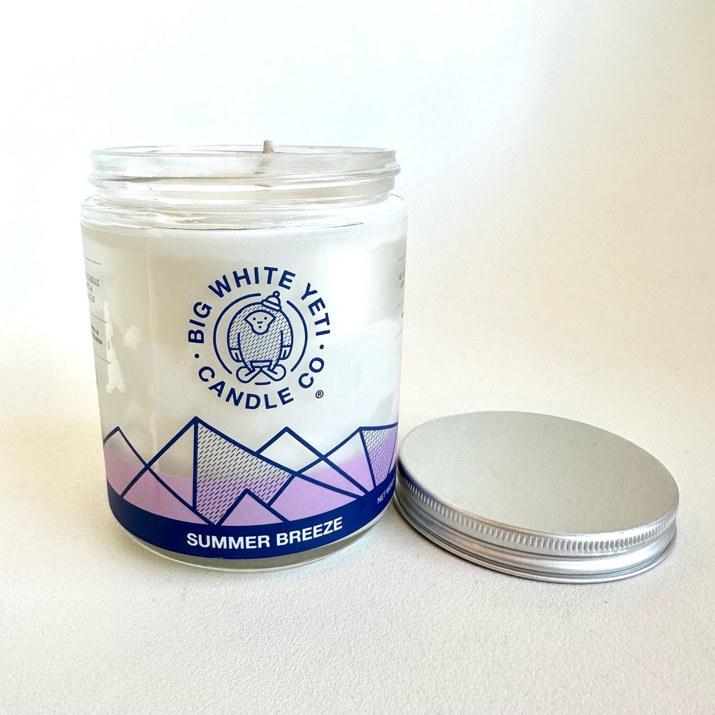 Downward Facing Yeti Soy Candle - 6oz tin or 8oz frosted glass jar