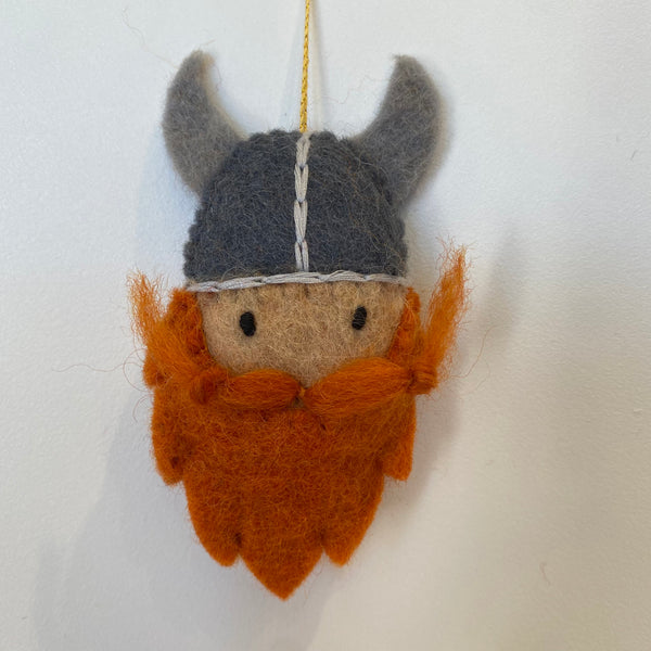 Gamcha Felt Viking Ornament