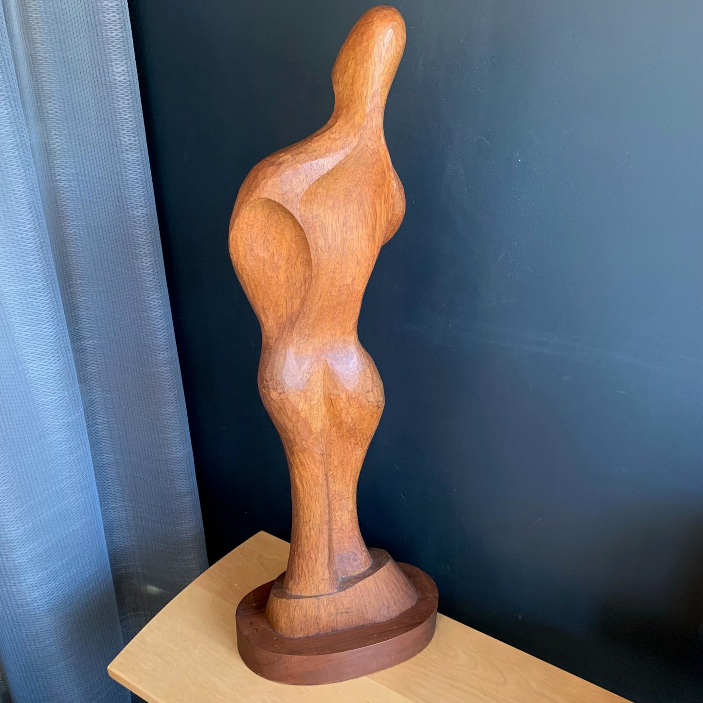 Vintage Mid Century Modern Biomorphic Wood Sculpture