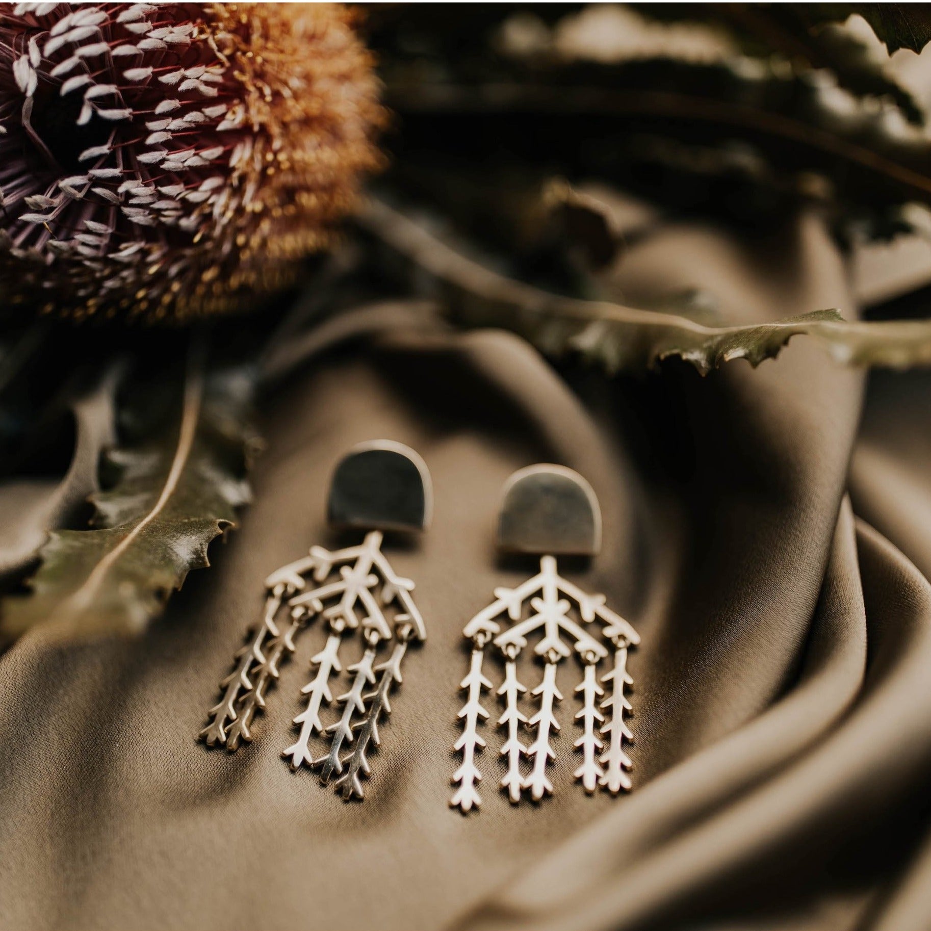 CIVAL Collective Ivy Cast Brass Earrings