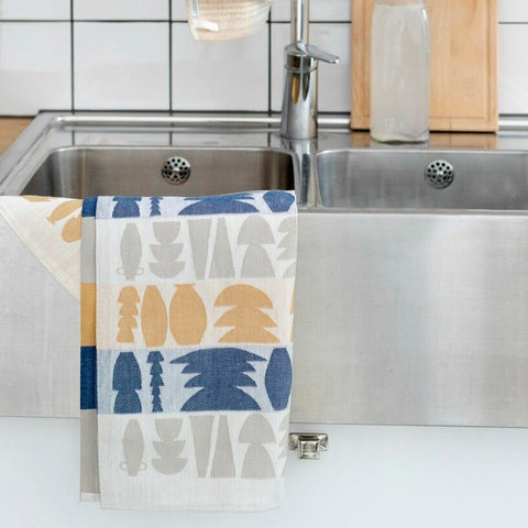 Blue Tea Towel Mono Linen Towels Lapuan Kankurit Kitchen Towels