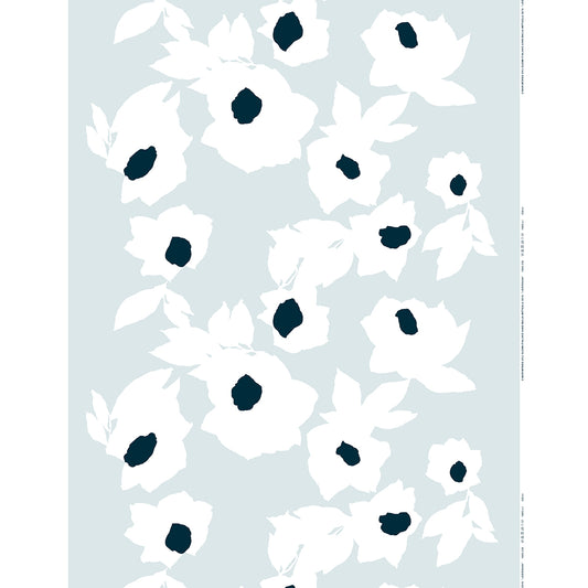 Marimekko Fabric Remnants- Jaarouva- Grey/White/Blue