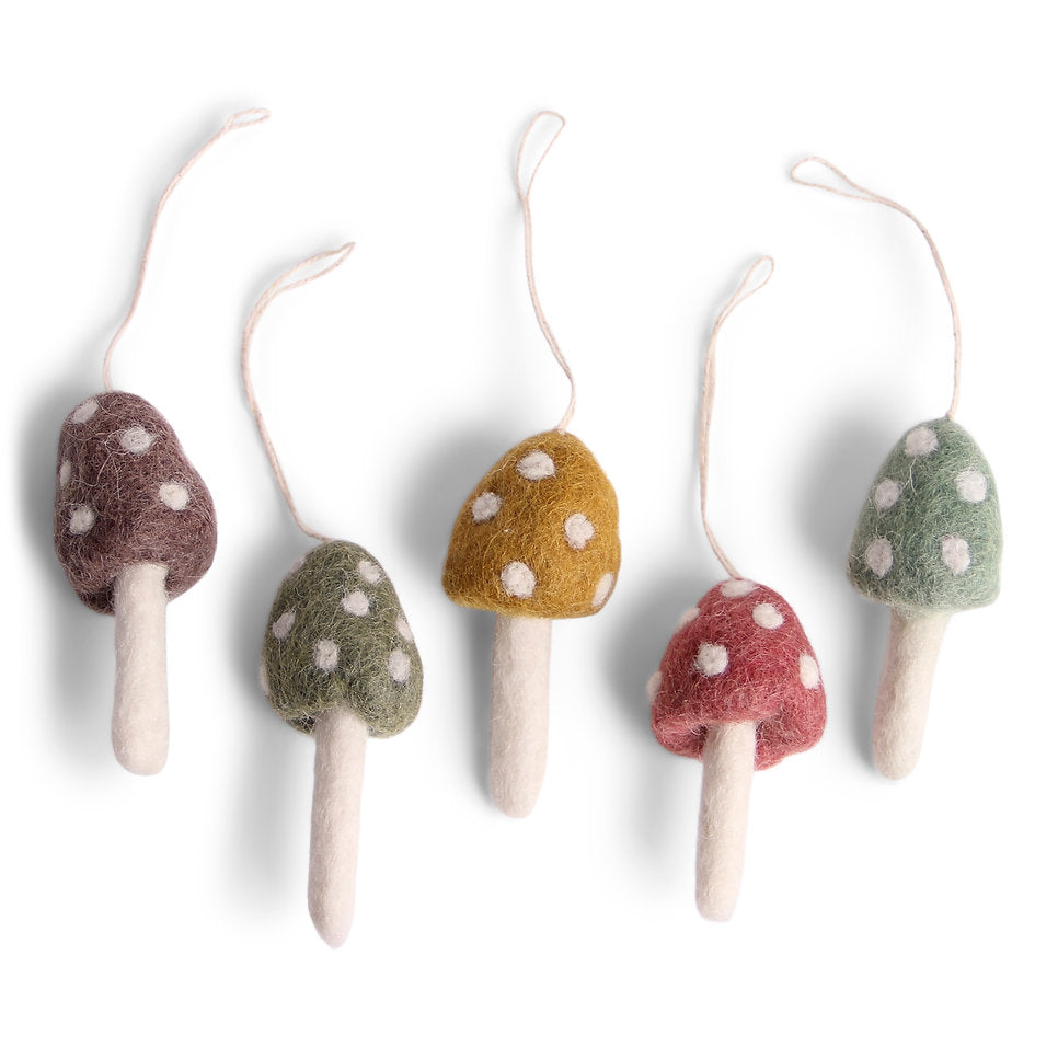 Én Gry & Sif Mushroom Ornament Mix (set of 5)