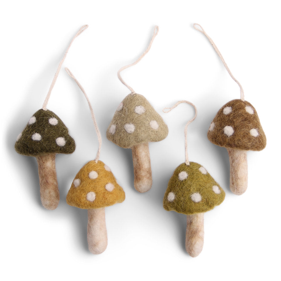 Én Gry & Sif Mushroom Ornament Mix (set of 5)