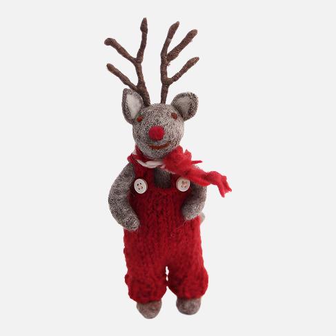 Én Gry & Sif Felt Grey Rudolf in Overalls